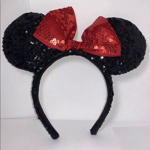 Minnie Mouse Ears Headband Disney World Bow Sequin